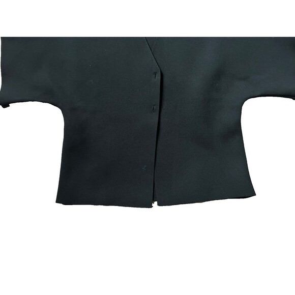Women's Zara Black Ponte Short Sleeve Cardigan Top Size XL - Picture 3 of 8